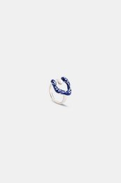 Bague Fleur Varia - Perle - Bleu Argenté