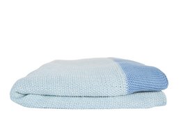 Strickdecke blaue Jeans 125x150 cm