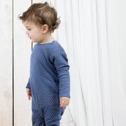 OrganicEra Dors-bien biologique à pieds pour bébé, Indigo