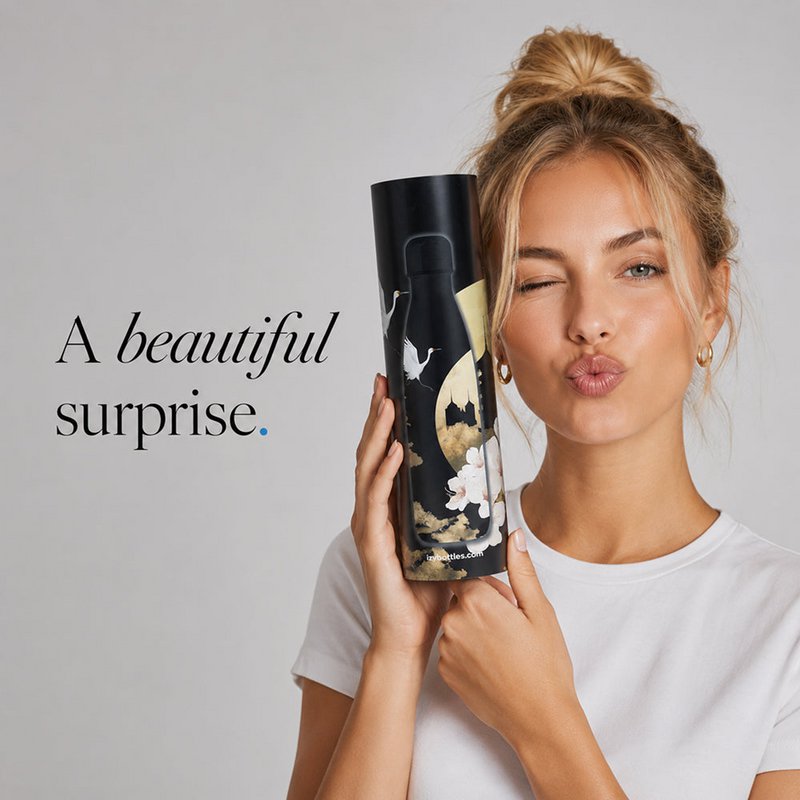IZY Thermos Bottle - Golden Blossom - 500Ml To-Go Insulated Water Bottles