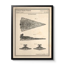 Póster de patente de Star Wars - Destructor estelar imperial