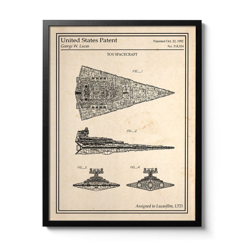 Star Wars Patent Poster - Imperial Star Destroyer
