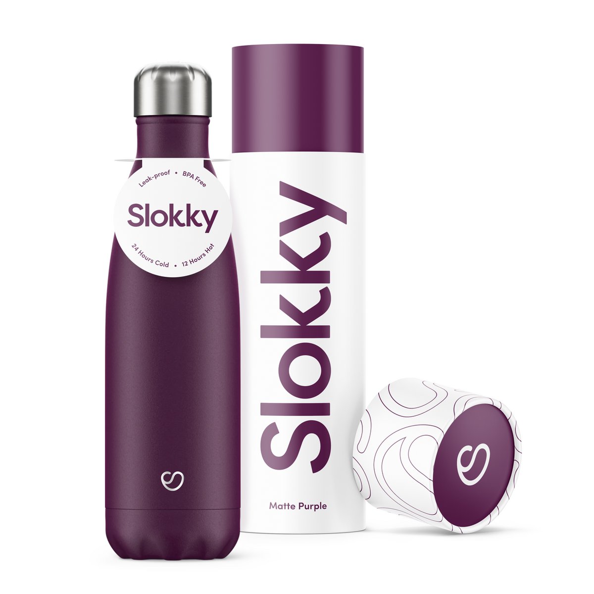 Slokky Matte Purple Bottle - 500ml