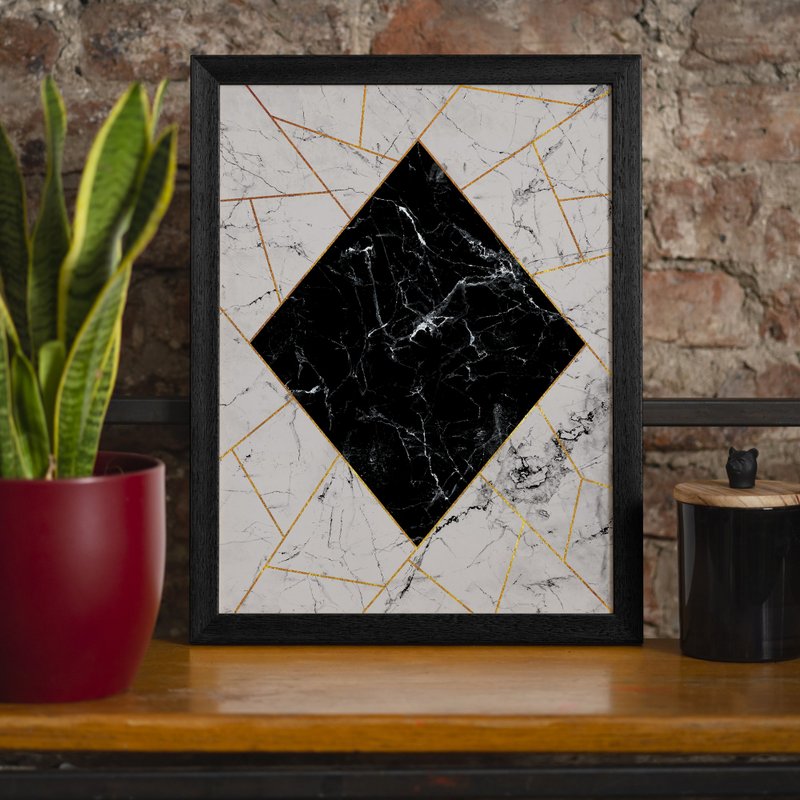 Marmor diamanttryk