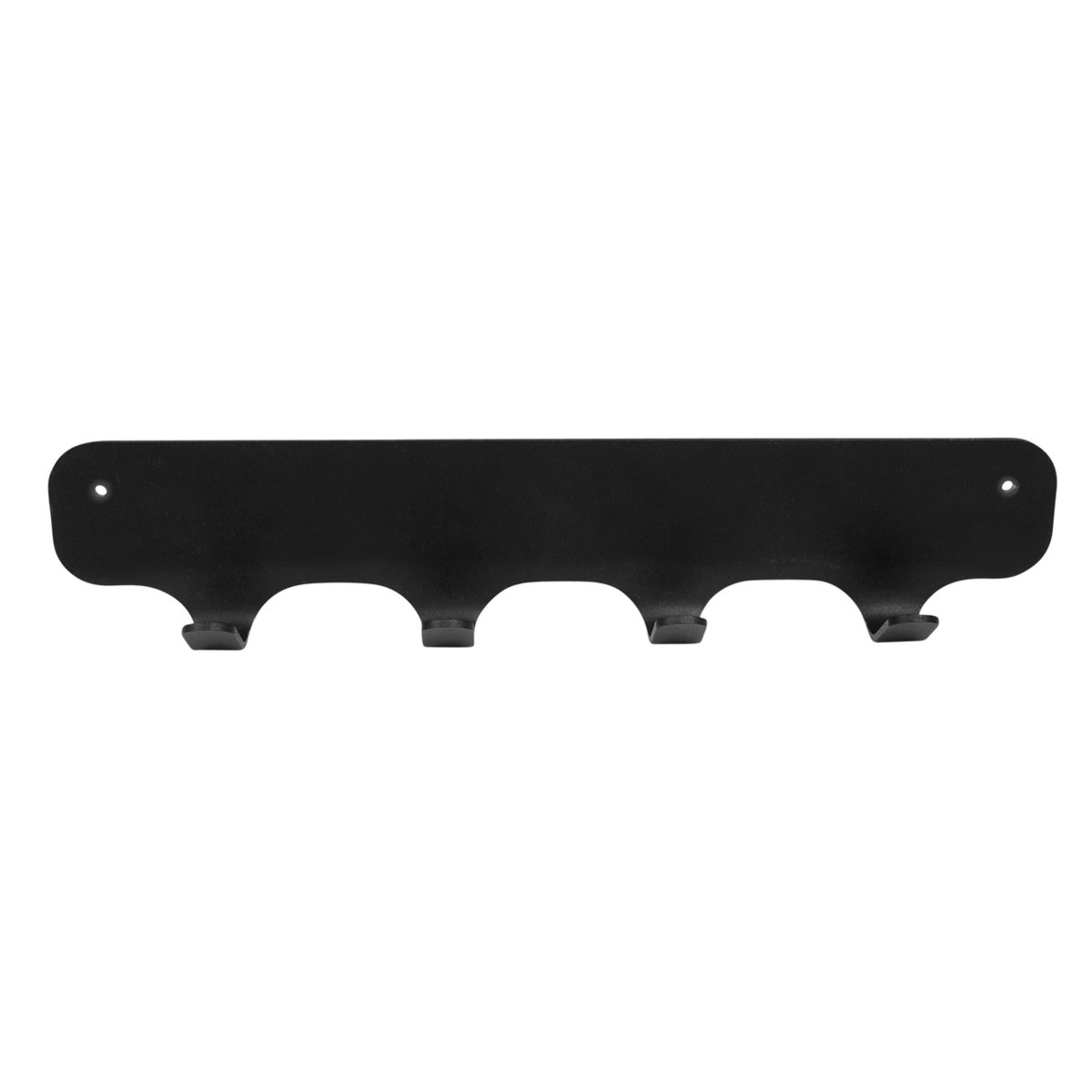 Gorillz Rounded Four Industrial Wall Coat Rack 4 Perchero Ganchos - Negro