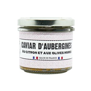 Auberginenkaviar mit Zitrone und schwarzen Oliven