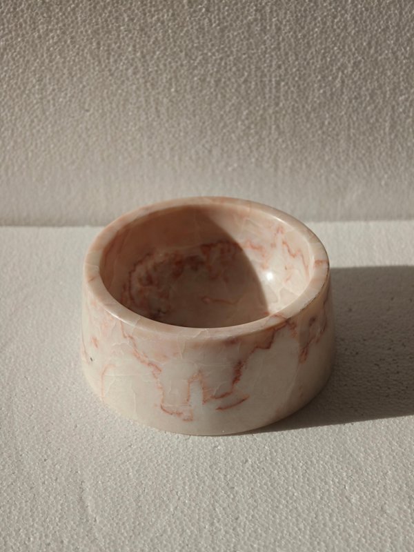 STUDIO ANIMAUX | Futternapf aus Marmor | Cremerose