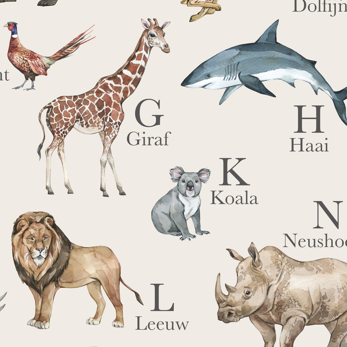 Alfabetposter "dieren" | POSTER 50x70 