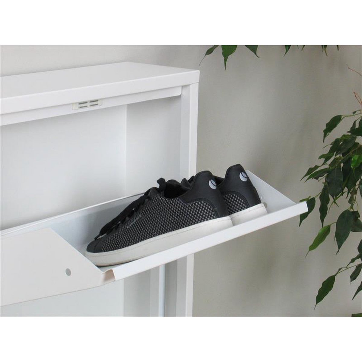 Zapatero metálico 3 puertas | Blanco mate