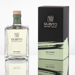 VIE CAVE (500ML), PROFUMO AMBIENTE - DIFFUSORE AMBIENTE CON BASTONCINI, BOTTIGLIA PITTURATA A MANO, MADE IN ITALY