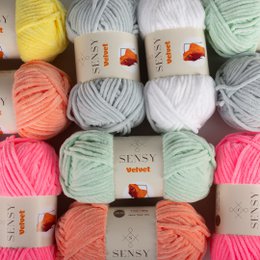 Sensy Velvet Yarn, hilo para manta, 3.5 oz, 132 yardas, calibre 5 voluminoso
