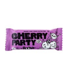 Organic cherry-flavored snack bar with a soft, chewy texture.