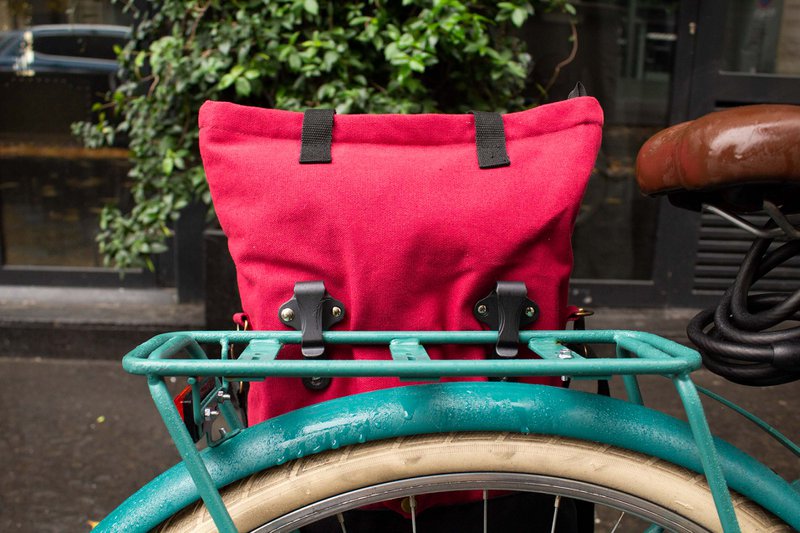Borsa shopper per bicicletta Flo - Cherry