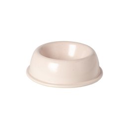 A round, pink dog food bowl from the Pacifica pet collection, measuring 21cm in diameter.