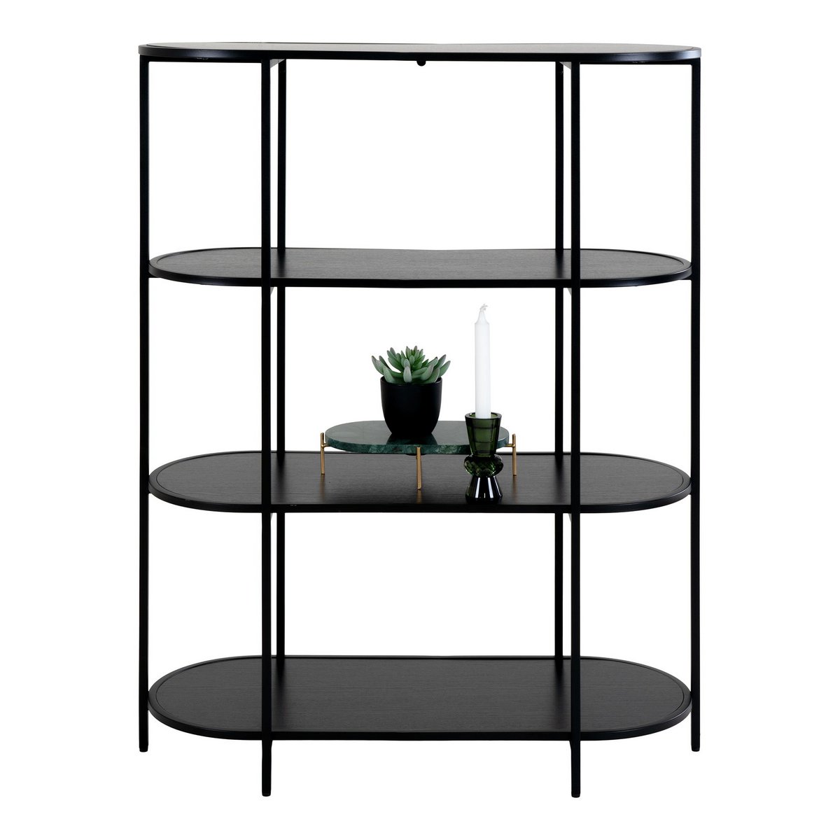 Vita Plank - Zwart, Staal/spaanplaat/melaminefolie, 85x36x111 cm