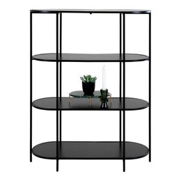 Vita Plank - Zwart, Staal/spaanplaat/melaminefolie, 85x36x111 cm