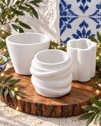 Nur LAVURI TWISTER CUP – Handgefertigter Keramikgefäßbecher für Deko-DIY-Kerze Candledust