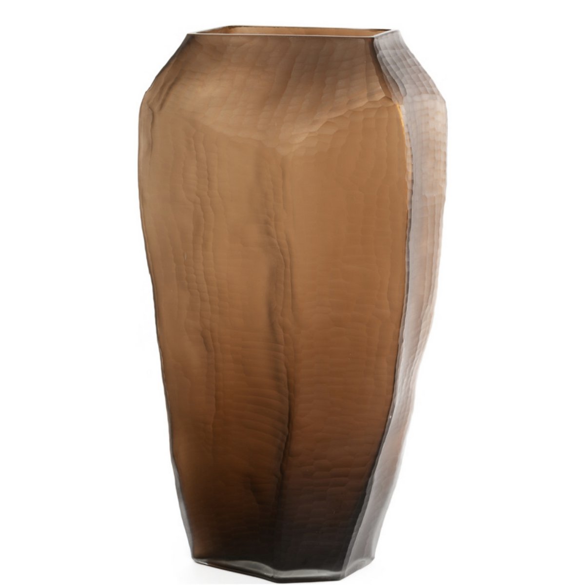 Vase en verre brun (v14686-380chocolat)