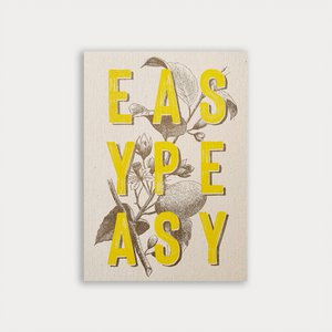 Postkarte / Typo / Easy Peasy / Ökopapier