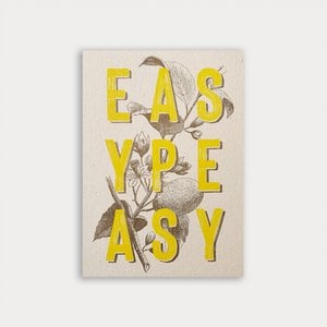 Postkarte / Typo / Easy Peasy / Ökopapier