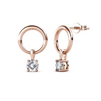 Octavia Earrings - Rose Gold and Crystal