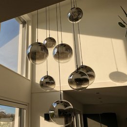 s.luce Orb glazen bol galerijlamp 500cm ophanging zwart