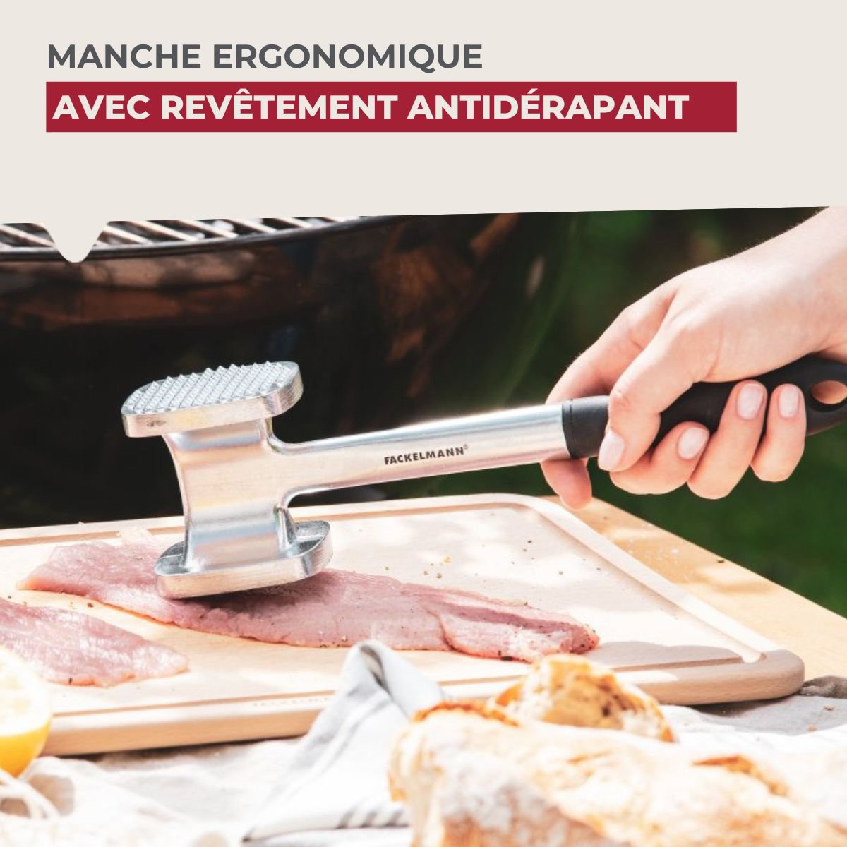 Aluminum meat tenderizer 28 cm Fackelmann Basic