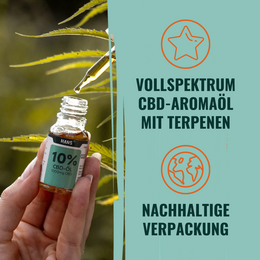 Premium CBD oil 10% from organic hemp in Germany