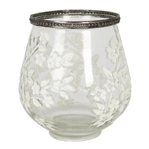 Tealight holder Ø 12x13 cm Glass of flowers Tea -light holder