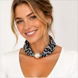 HS Pearl Scarf New Colors - Magnetic Pearl Closure