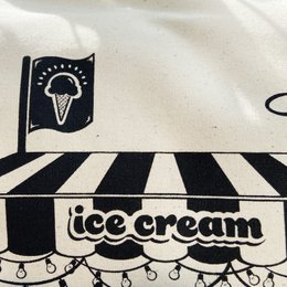 Interactive Organic Cotton Cushion Cover - Ice-cream stand
