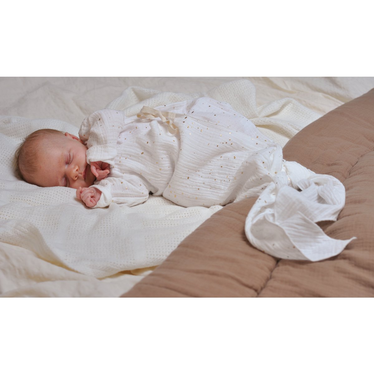 100 %, Oeko -TEx, vestido de kimono de bebé de muselina orgánica, vestido de recién nacido, traje de recién nacido, saco de dormir para recién nacidos
