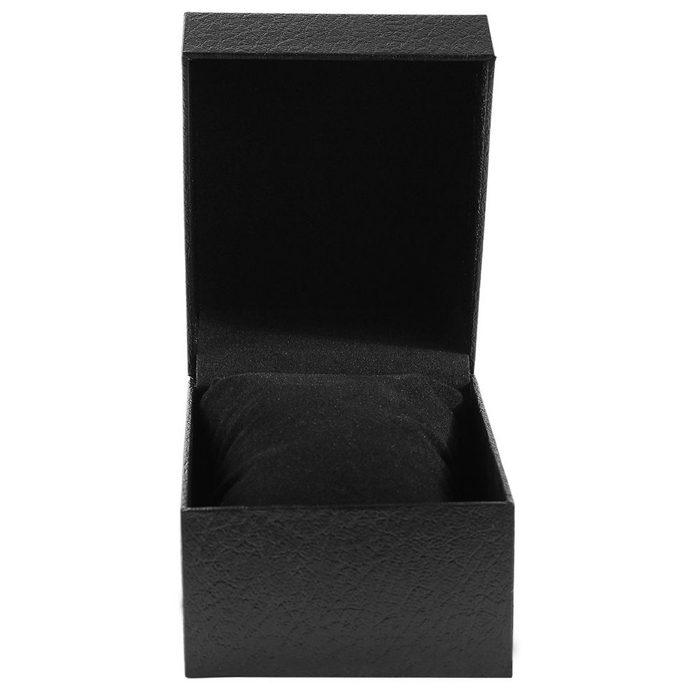 Uhren-Klappbox, Pappe, schwarz, 7,5 cm x 9 cm x 11 cm