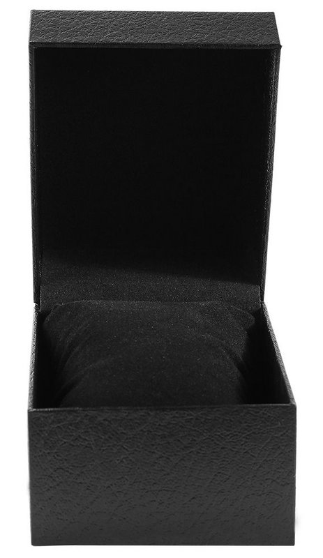Uhren-Klappbox, Pappe, schwarz, 7,5 cm x 9 cm x 11 cm