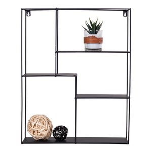 Mons Shelf - Black, Steel, 40.5x10.5x50 cm