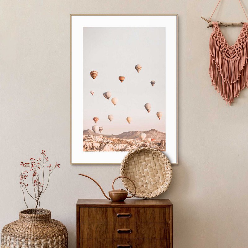 Maleri Slim Frame Varmluftsballon 70x50