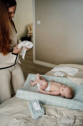 Coperchio da cambio del pannolino Tisu, Mint Gingham leggero
