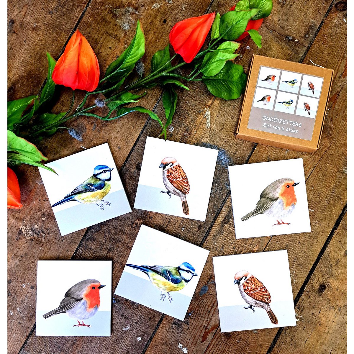 Posavasos pájaros