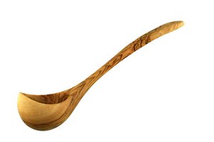 Pollepel voor keuken & sauna 30 cm gemaakt van olijfhout