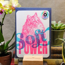 Le Chat Soft Power Letterpress Card (with envelope)