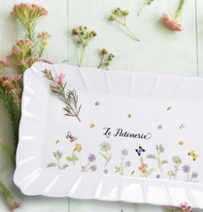 Mademoiselle, flowers plateau 30cm, plate, New Bone porcelain