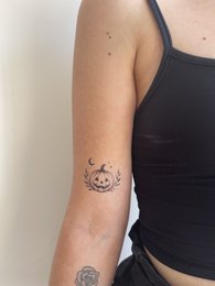 Tatuaje temporal: Calabaza de Halloween x5