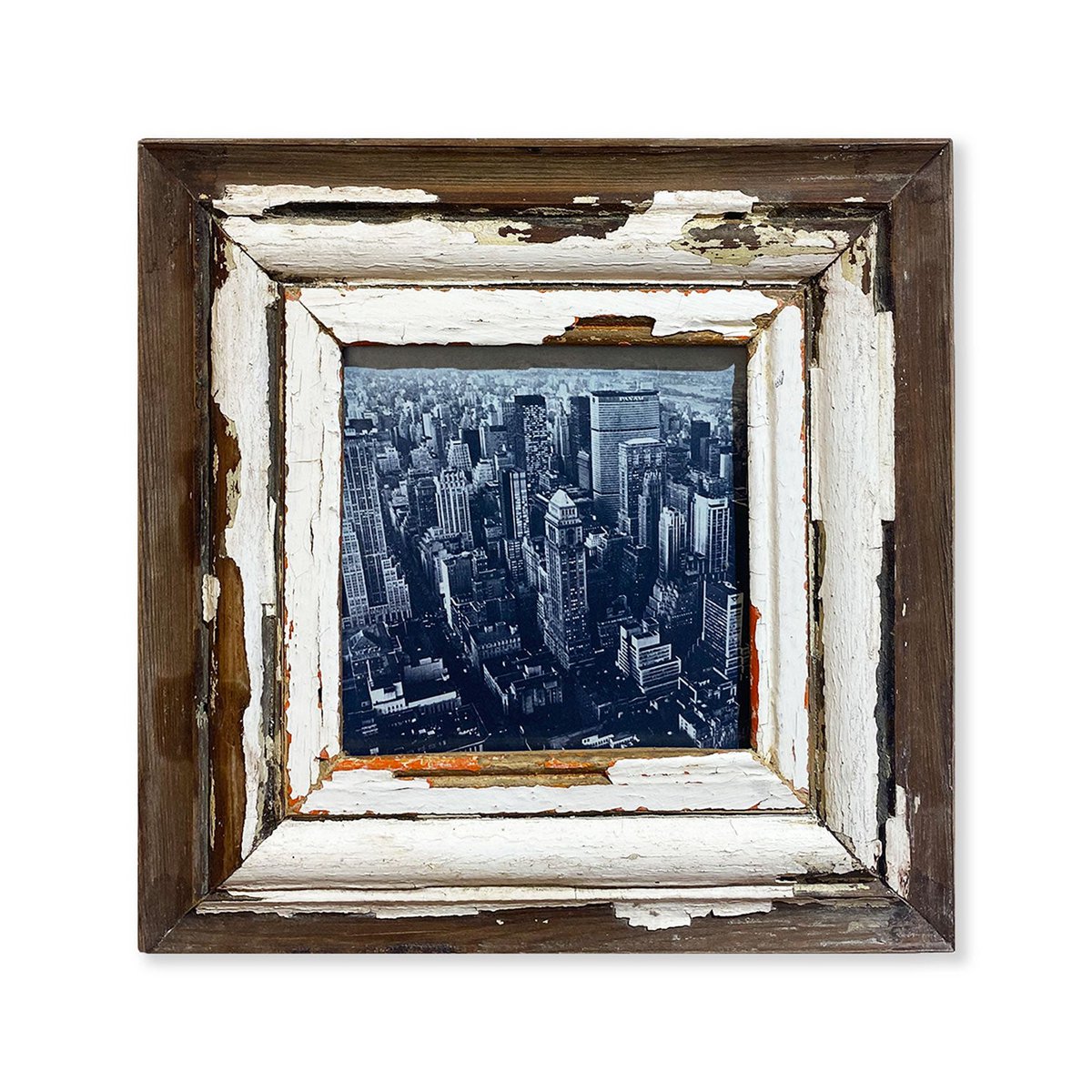 New York, New York - Komposition aus 3 Altholzrahmen