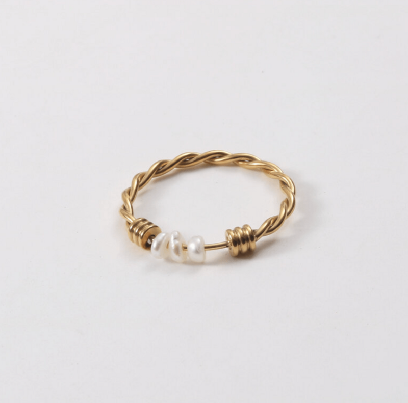 Iaap - Pearl Fidget Twist Ring