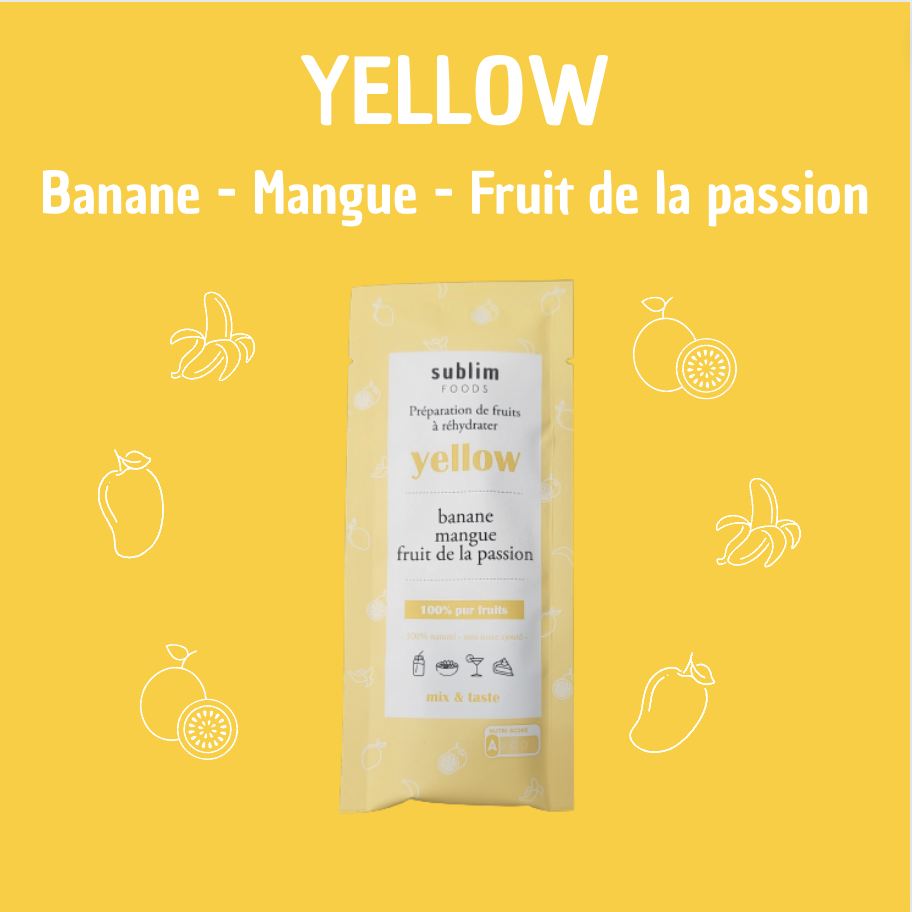 SINGLE Yellow - 100% pure fruit preparation to rehydrate