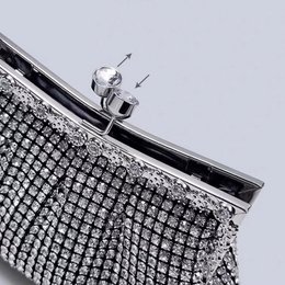 Luxe Diamond-Look Clutch-Gold & Silver