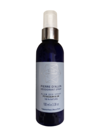 Deodorant spray made from alum stone, 100 ML bottle, natural and chemical-free.