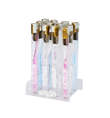 Nano-b Gold & Charcoal Toothbrush (12 pack)