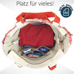 Sunsa XXL Damen Handtasche. Große Tasche aus Canvas. Vegane Strandtasche/Sporttasche. Weekender in Vintage Retro Stil