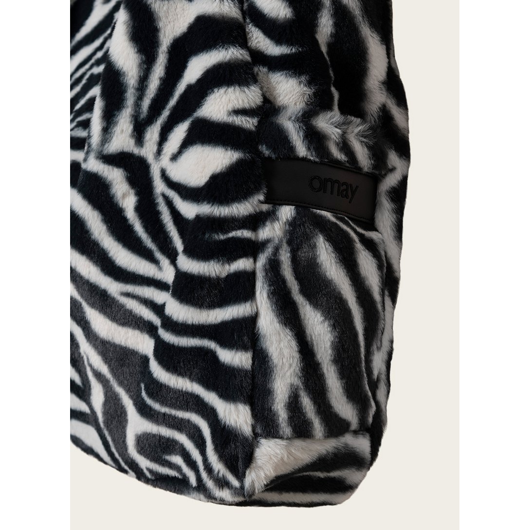 Omay Klassisk Taske Zebra Hvid